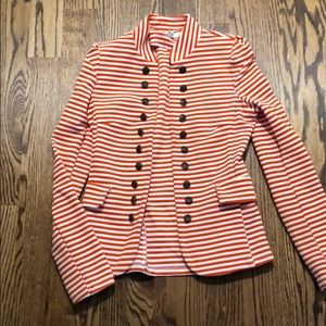 Orange and white blazer